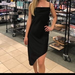 BEBE size small asymmetrical satin dress